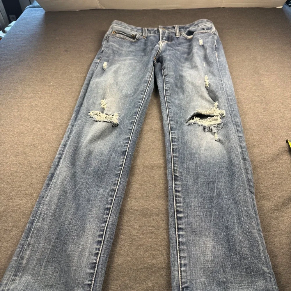 American Eagle Outfitters Mens 360 Extreme Flex Skinny Jeans Distressed ‎ 29x30
